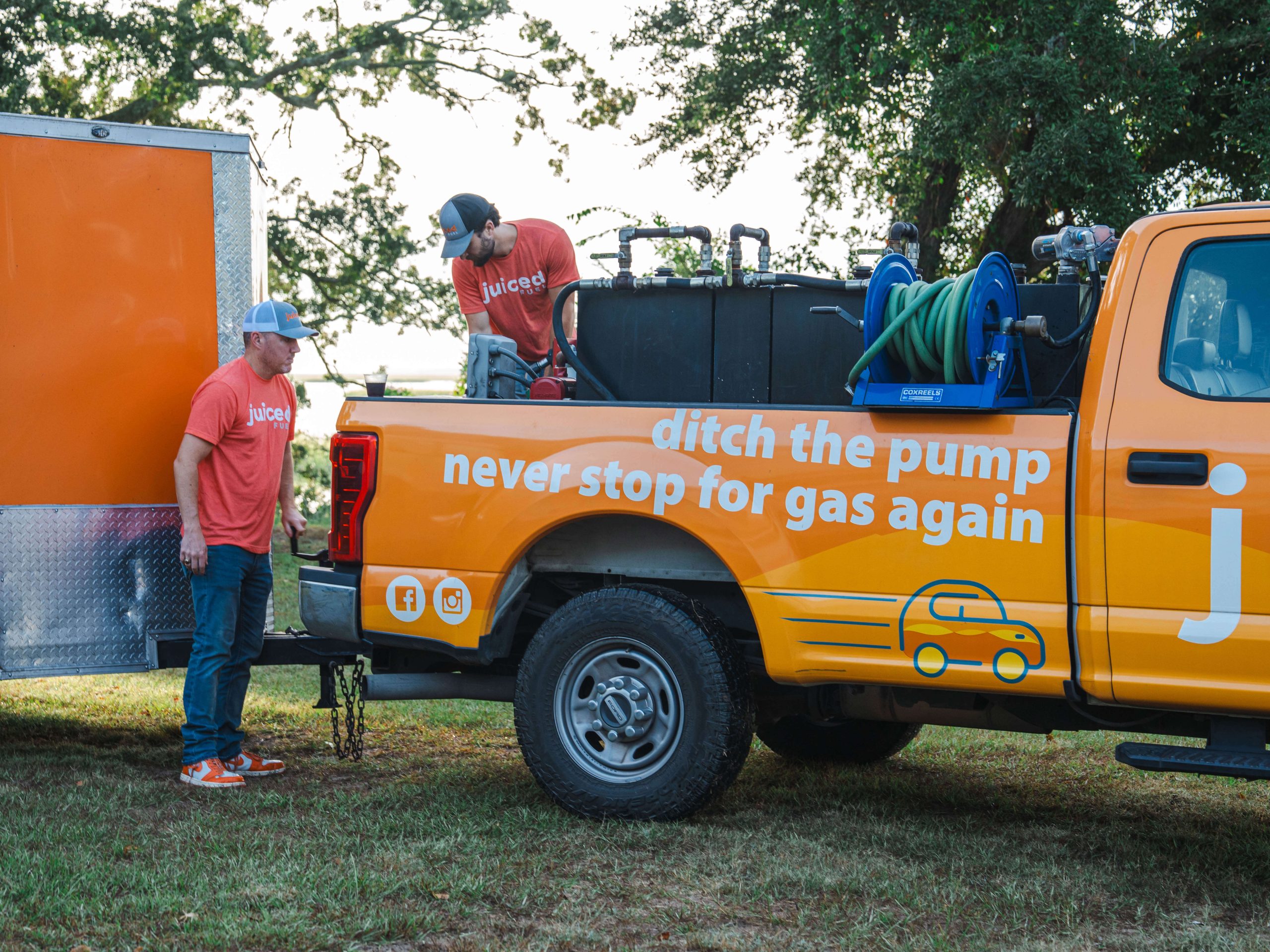 Fuel truck supporting disaster response
